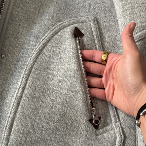 J. Crew Wool Fur Trim Pea Coat 2 Pristine Condition Stadium Cloth Nello Gori - Picture 4 of 10